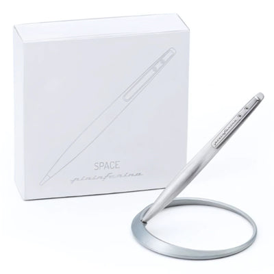 Pininfarina Segno Space Ethergraf Pencil with Circular Desk Stand - Pure Grey