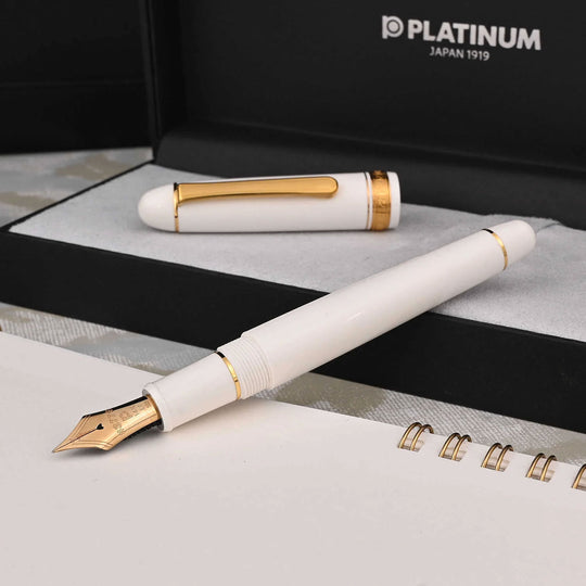 Platinum 3776 Century Fountain Pen - Chenonceau White GT