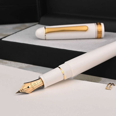 Platinum 3776 Century Fountain Pen - Chenonceau White GT 7