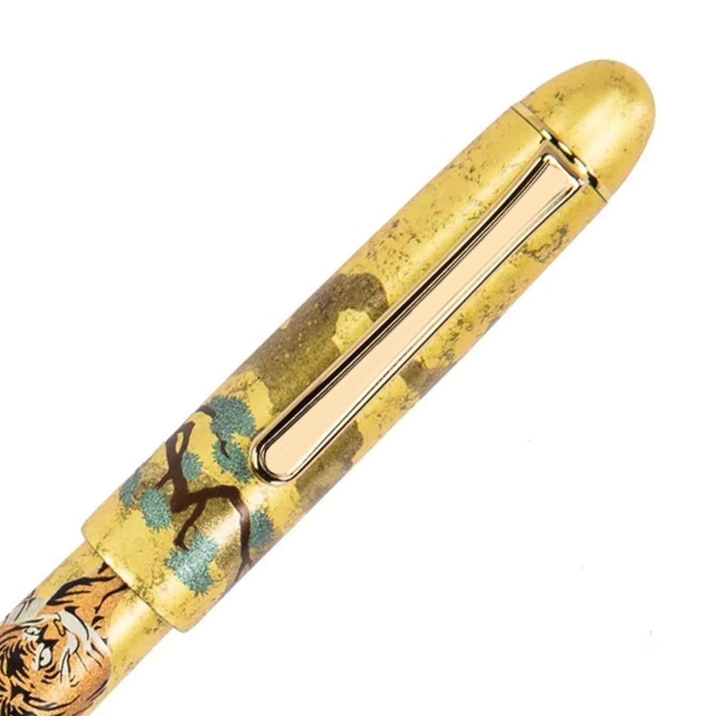 Platinum 3776 Century Kanazawa Gold Leaf Fountain Pen Matsu Tora 14K Gold Nib 3