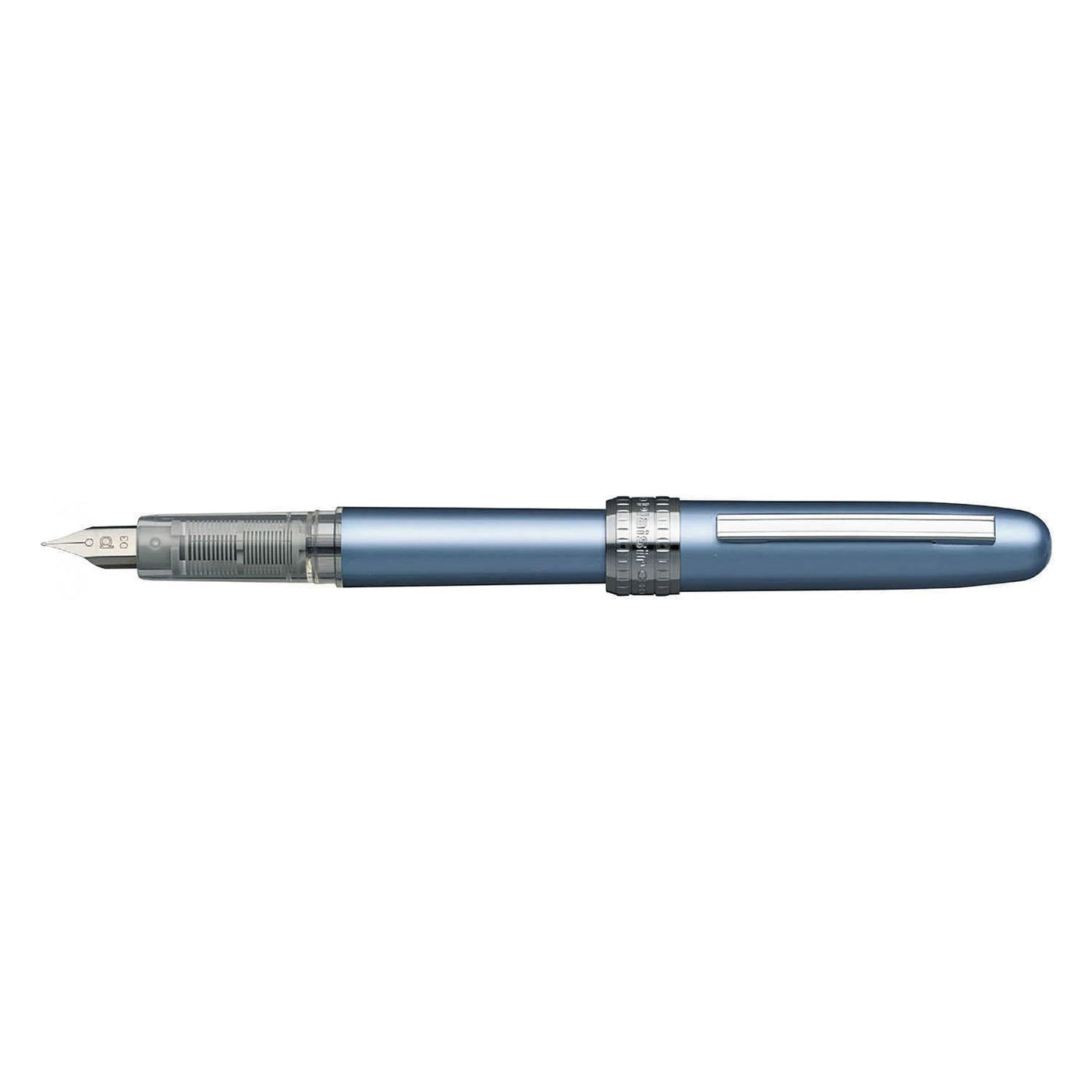 Platinum Plaisir Fountain Pen - Frosty Blue 2