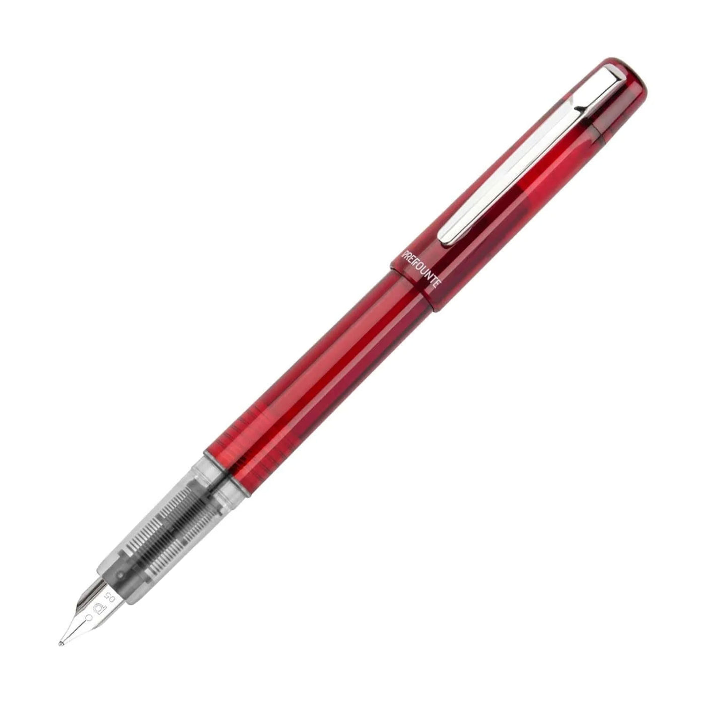 Platinum Prefounte Fountain Pen - Crimson Red 1