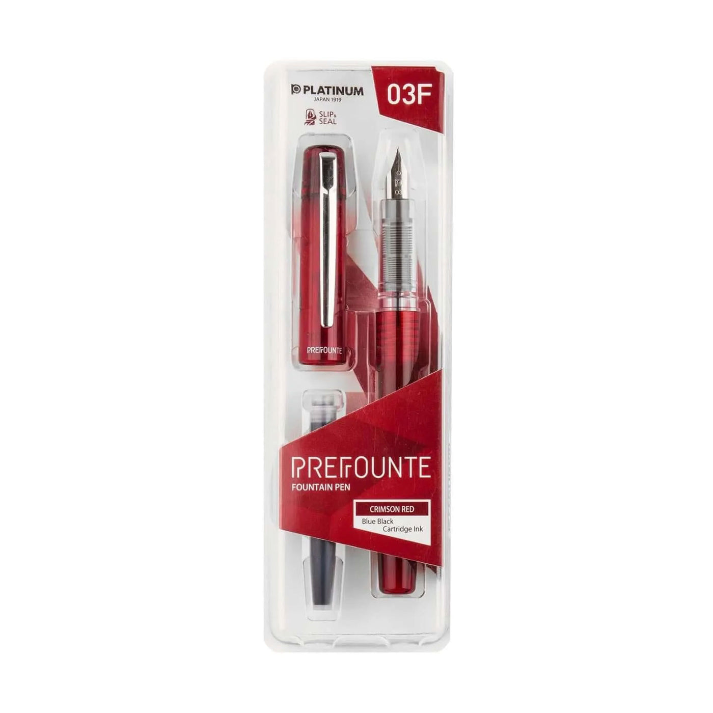 Platinum Prefounte Fountain Pen - Crimson Red 5
