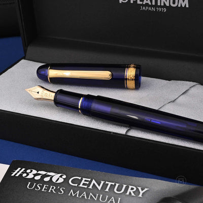 Platinum 3776 Century Fountain Pen - Chartres Blue GT 2