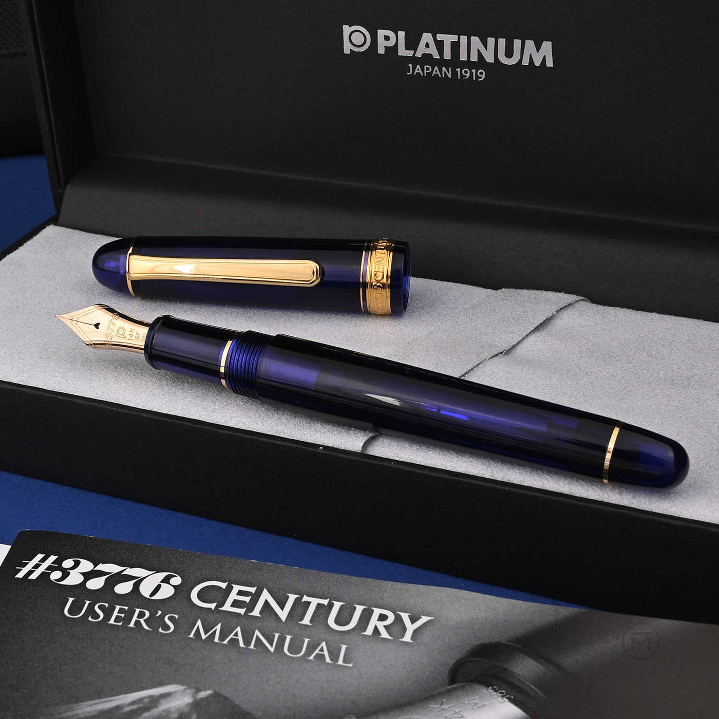 Platinum 3776 Century Fountain Pen - Chartres Blue GT 7