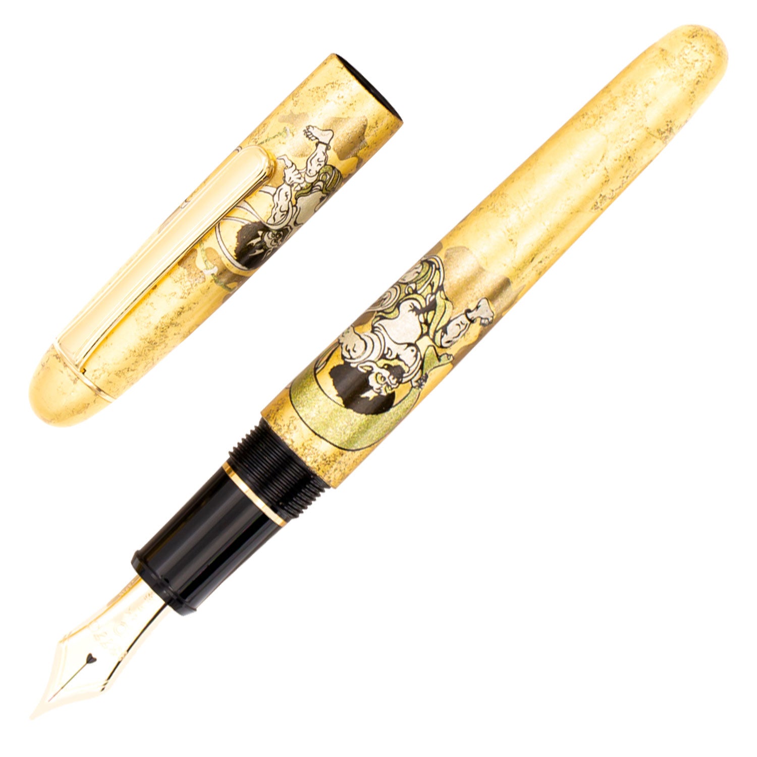 Buy Platinum 3776 Kanazawa Gold Leaf & Fujin Raijin Fountain Pen - – Makoba