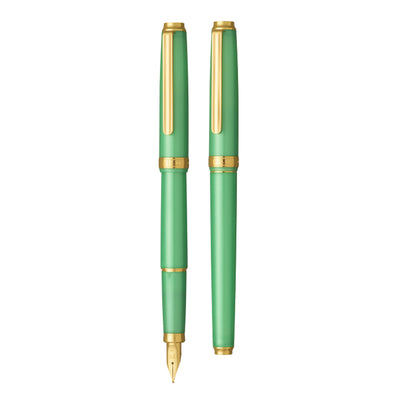 Platinum Biso Fountain Pen - Sparkle Mint Green GT (Limited Edition)