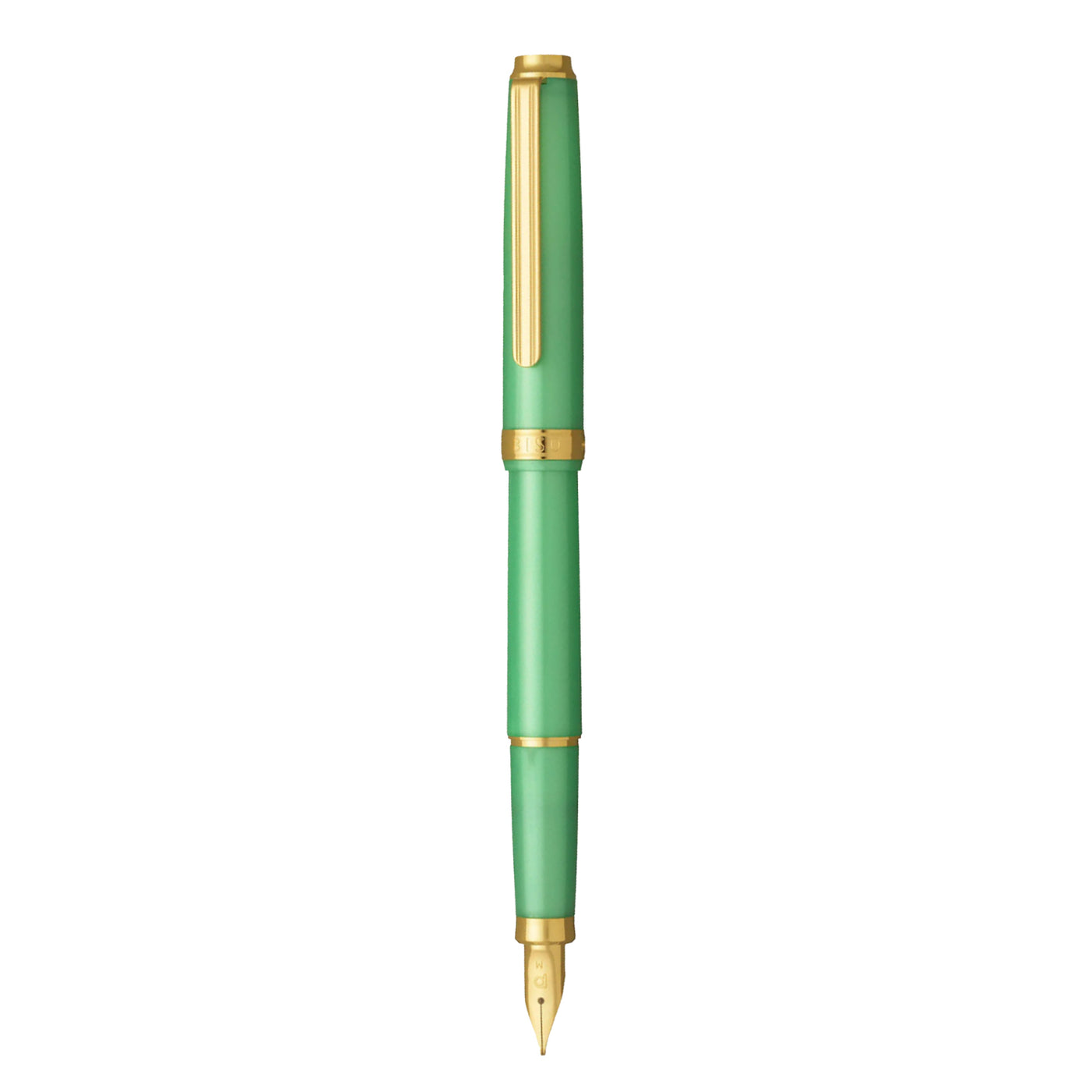 Platinum Biso Fountain Pen - Sparkle Mint Green GT (Limited Edition)