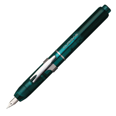 Platinum Gift Set - Curidas Urban Green Fine Fountain Pen with Ink Bottle