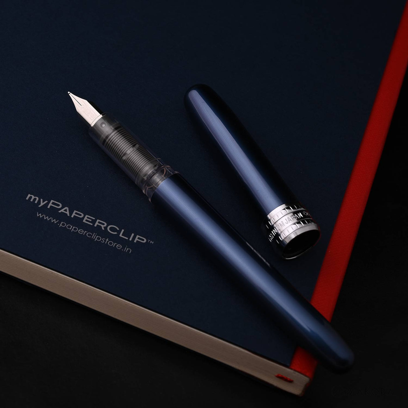 Platinum Gift Set - Plaisir Blue Fountain Pen + myPAPERCLIP Blue Notebook 2