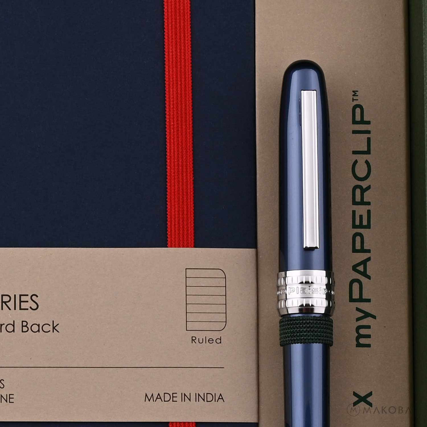 Platinum Gift Set - Plaisir Blue Fountain Pen + myPAPERCLIP Blue Notebook 6