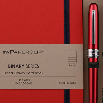 Platinum Gift Set - Plaisir Red Fountain Pen + myPAPERCLIP Red Notebook 2