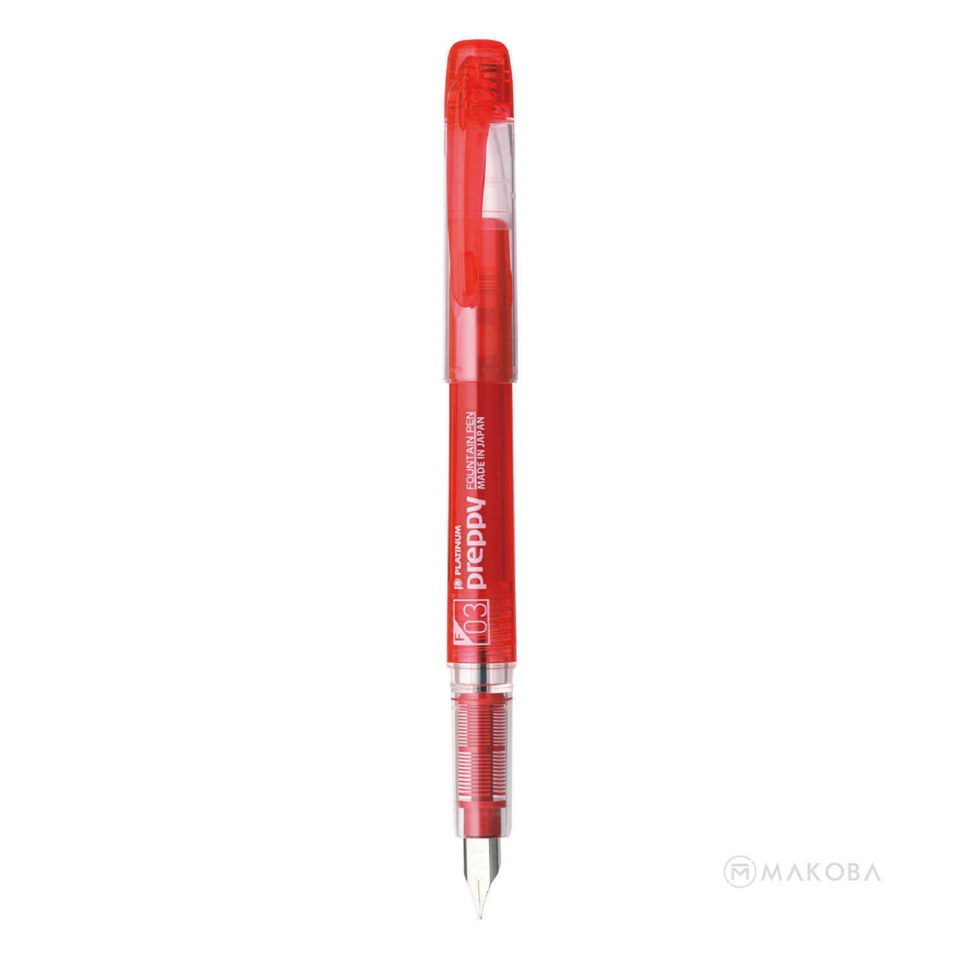 Platinum Preppy Fountain Pen Red - Steel Nib 2
