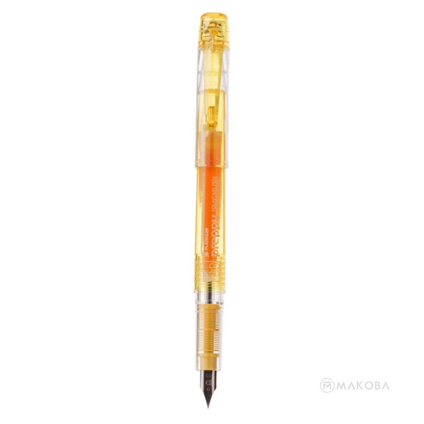 Platinum Preppy Fountain Pen Yellow - Steel Nib 2