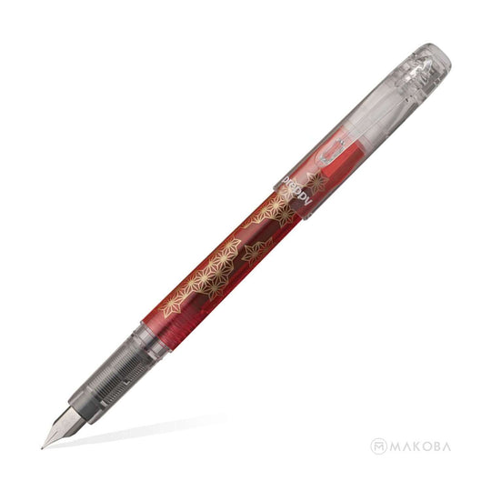 Platinum Preppy Wa Limited Edition Fountain Pen, Asa-No-Ha (Red) - Steel Nib