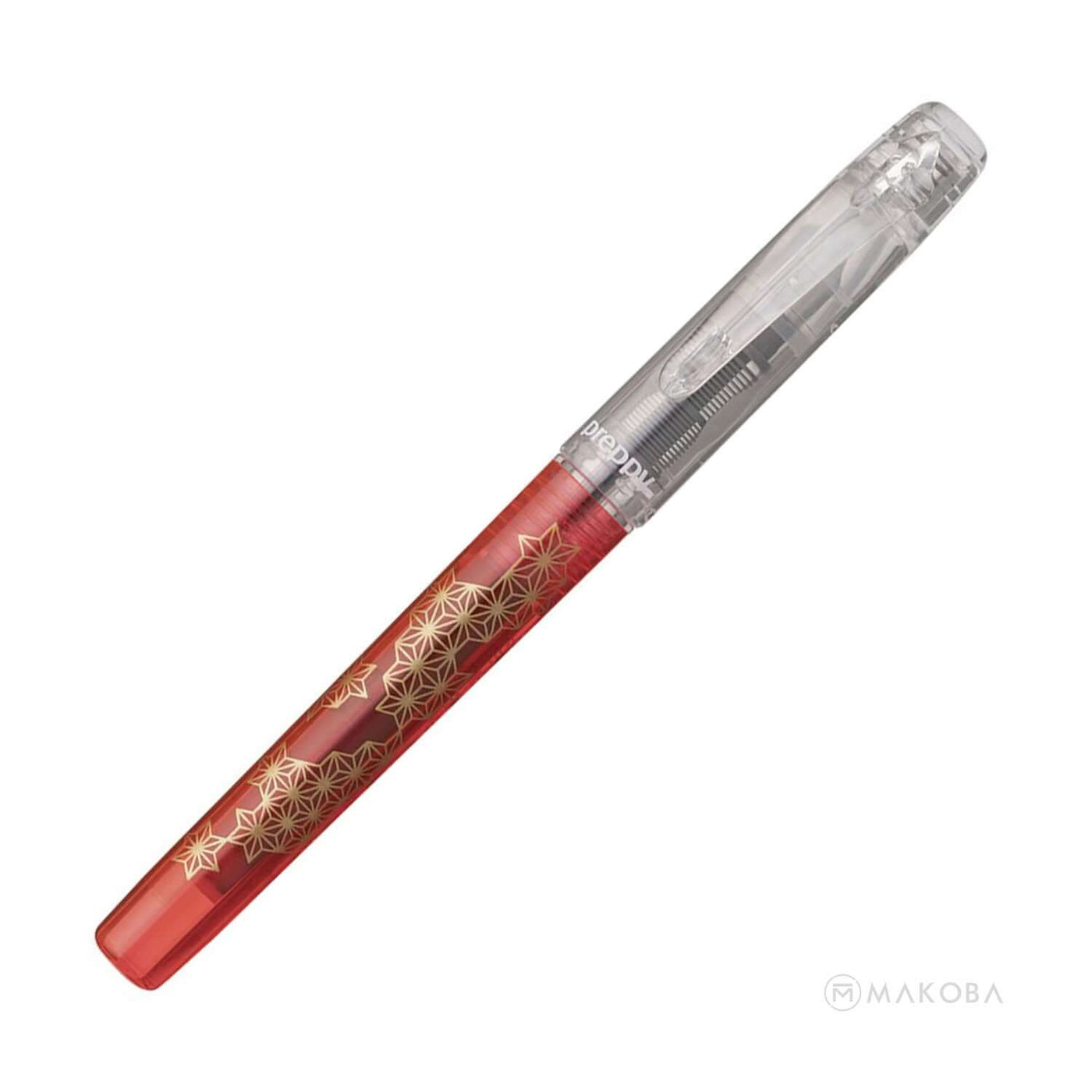 Platinum Preppy Wa Limited Edition Fountain Pen Asa-No-Ha (Red) - Steel Nib 2