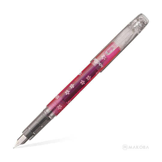 Platinum Preppy Wa Limited Edition Fountain Pen, Sakura Chirashi (Pink) - Steel Nib