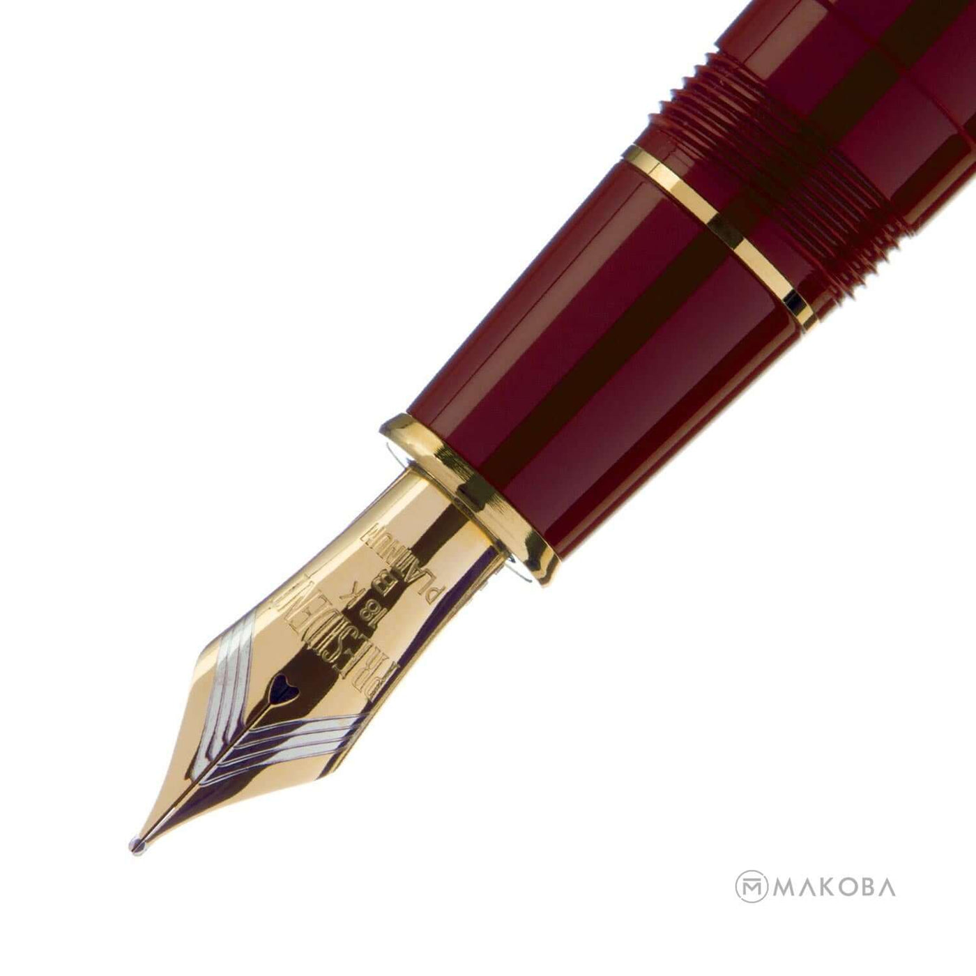 Platinum President Fountain Pen - Wine Red 5