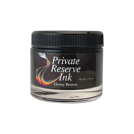 Private Reserve Ebony Brown Ink Bottle, Dark Brown - 60ml