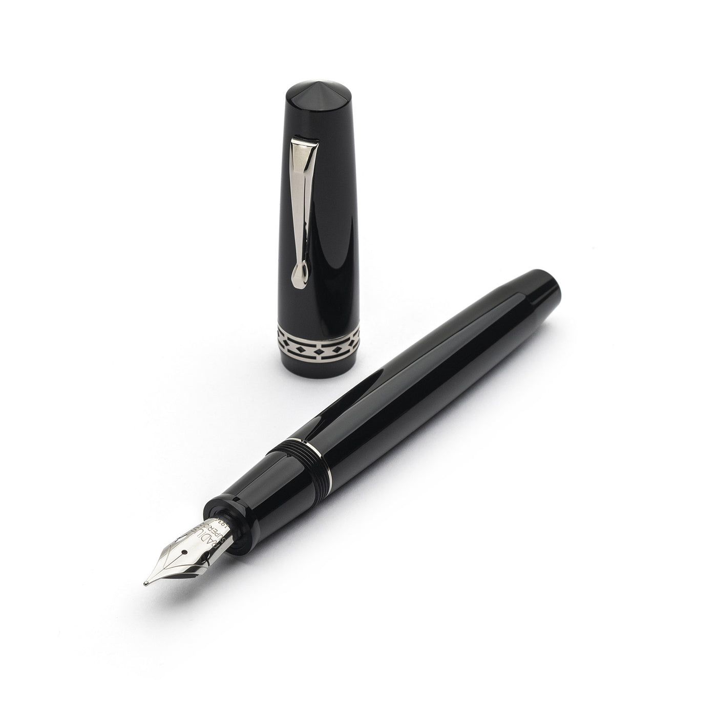 Radius 1934 Settimo Fountain Pen - Glossy Black CT 1