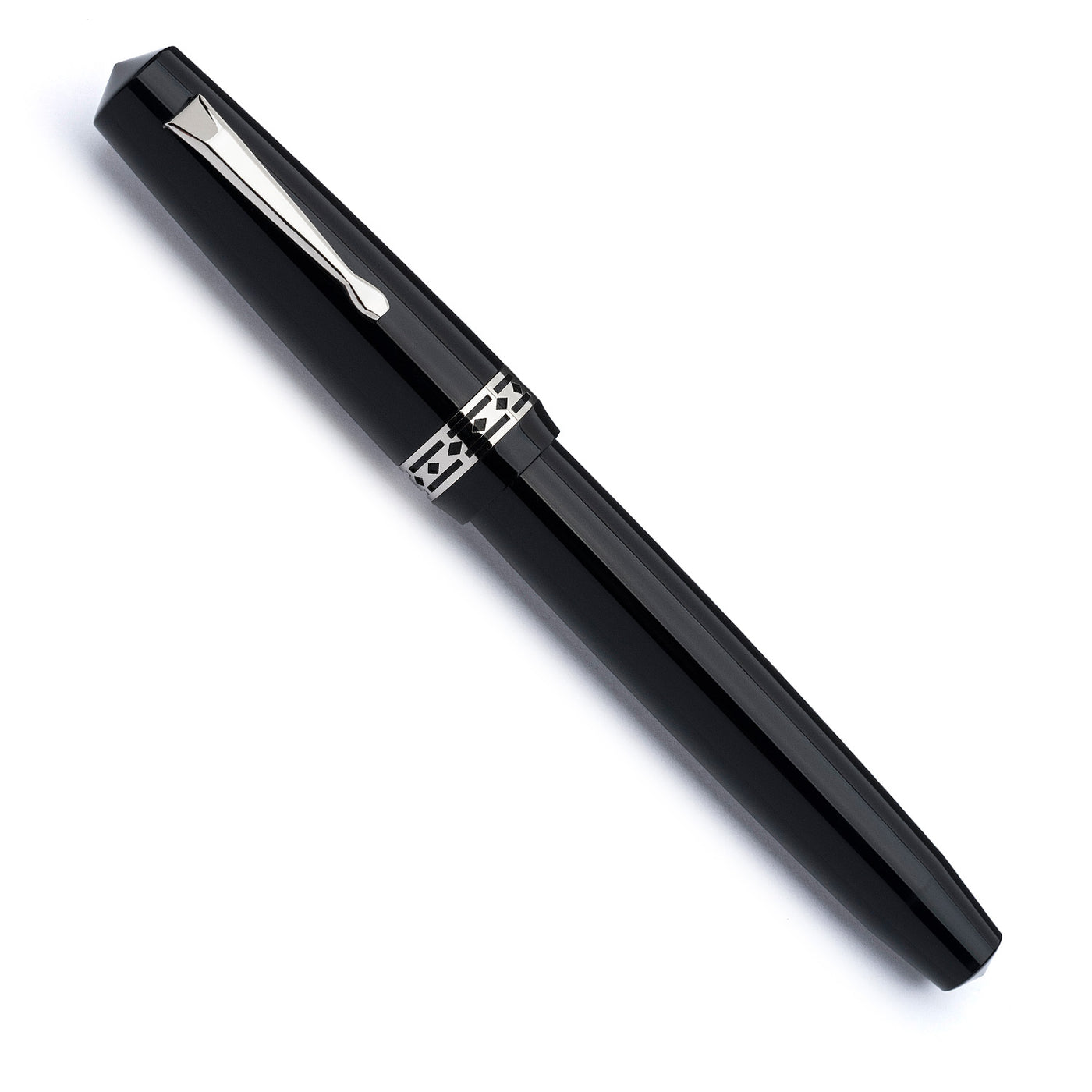 Radius 1934 Settimo Fountain Pen - Glossy Black CT 2