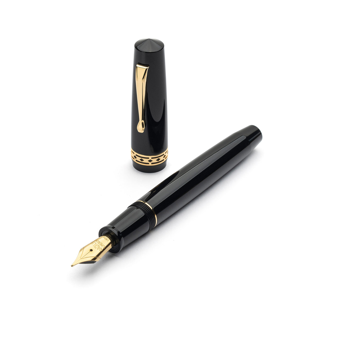 Radius 1934 Settimo Fountain Pen - Glossy Black GT 1