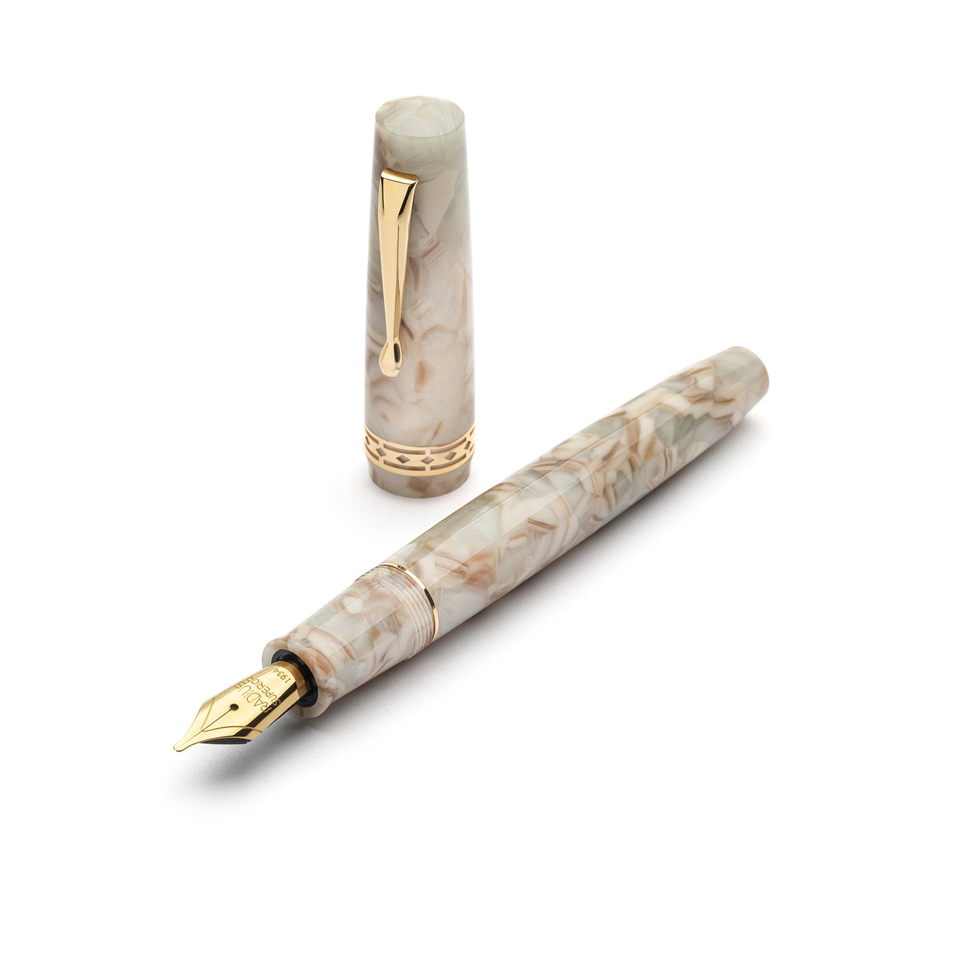 Radius 1934 Settimo Fountain Pen - White Marble GT 1