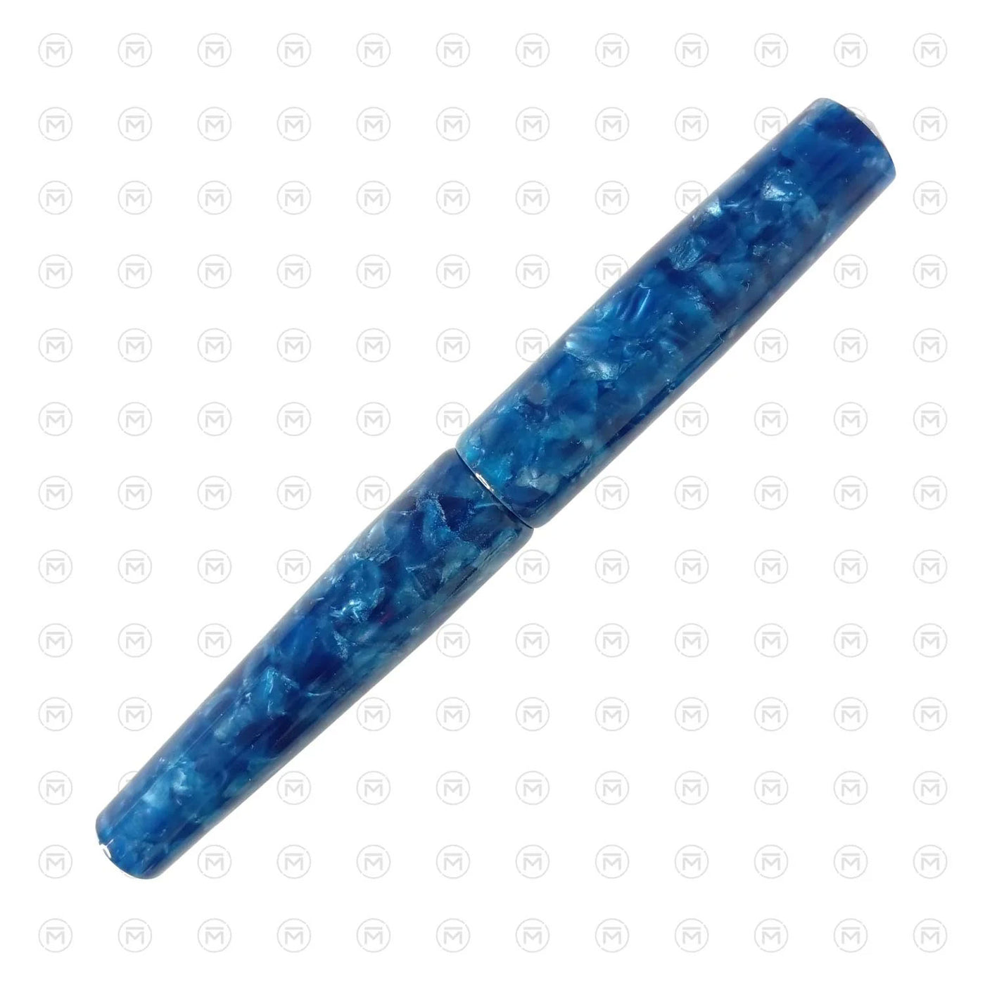 Ranga Abhimanyu Premium Acrylic Fountain Pen Blue Cracked Ice 5