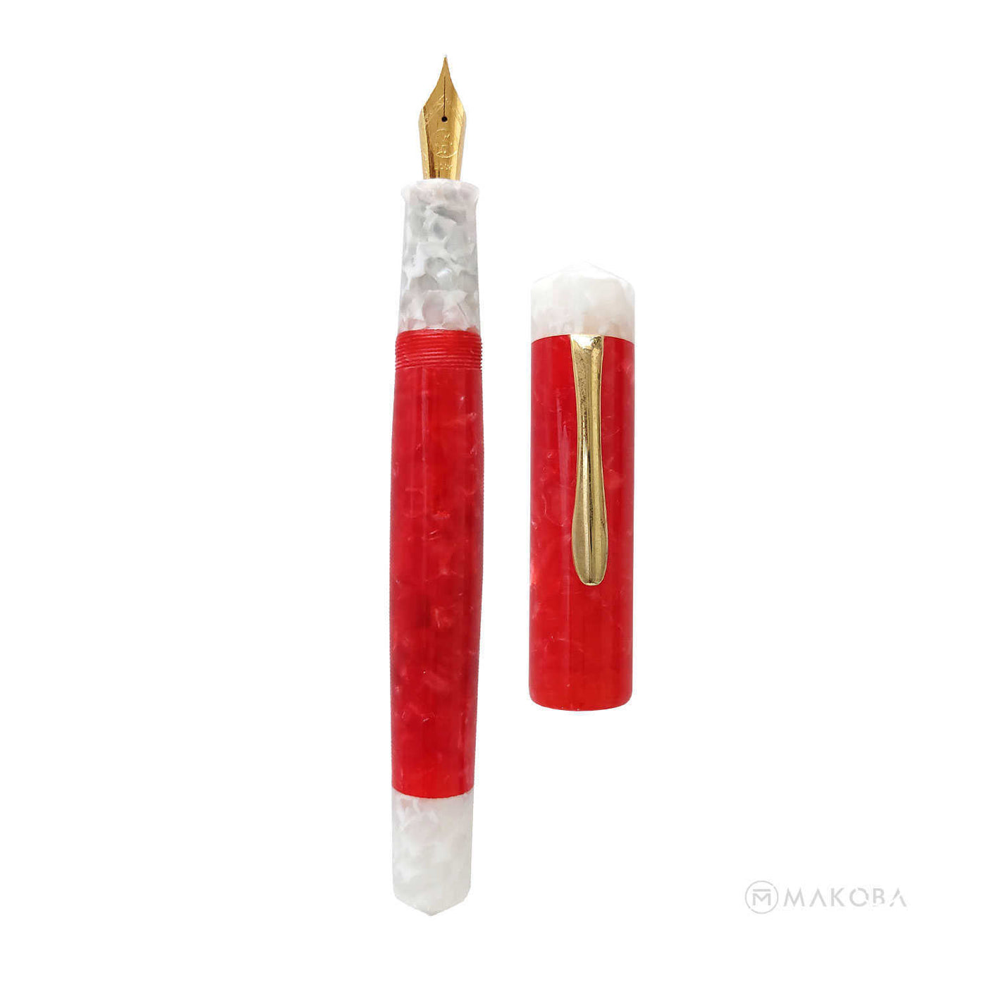 Ranga Giant Santa Regular Acrylic Fountain Pen Red White Steel Nib 2