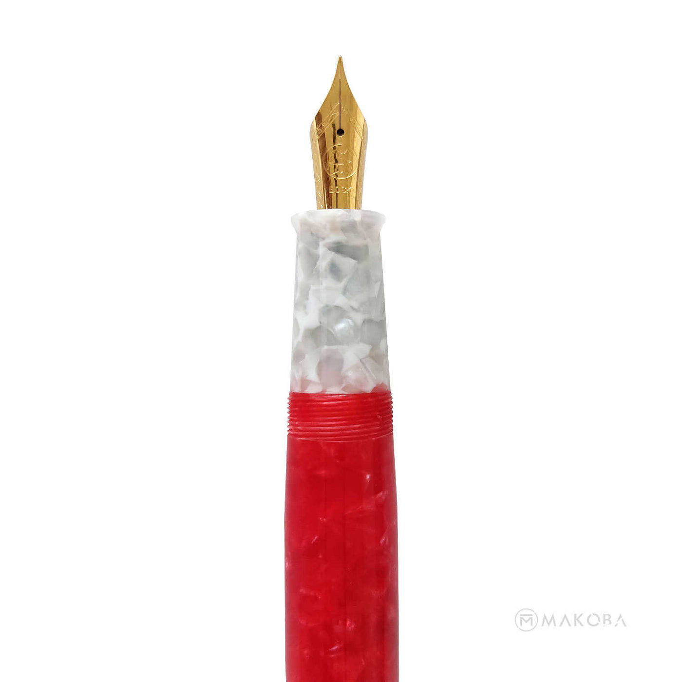 Ranga Giant Santa Regular Acrylic Fountain Pen Red White Steel Nib 3