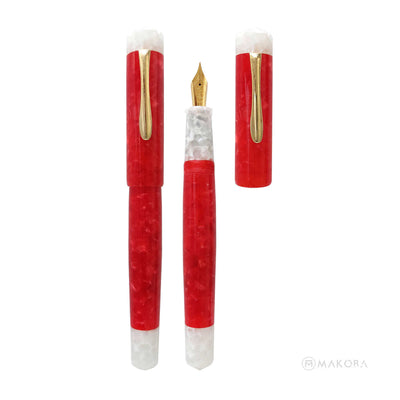 Ranga Giant Santa Regular Acrylic Fountain Pen Red White Steel Nib 4