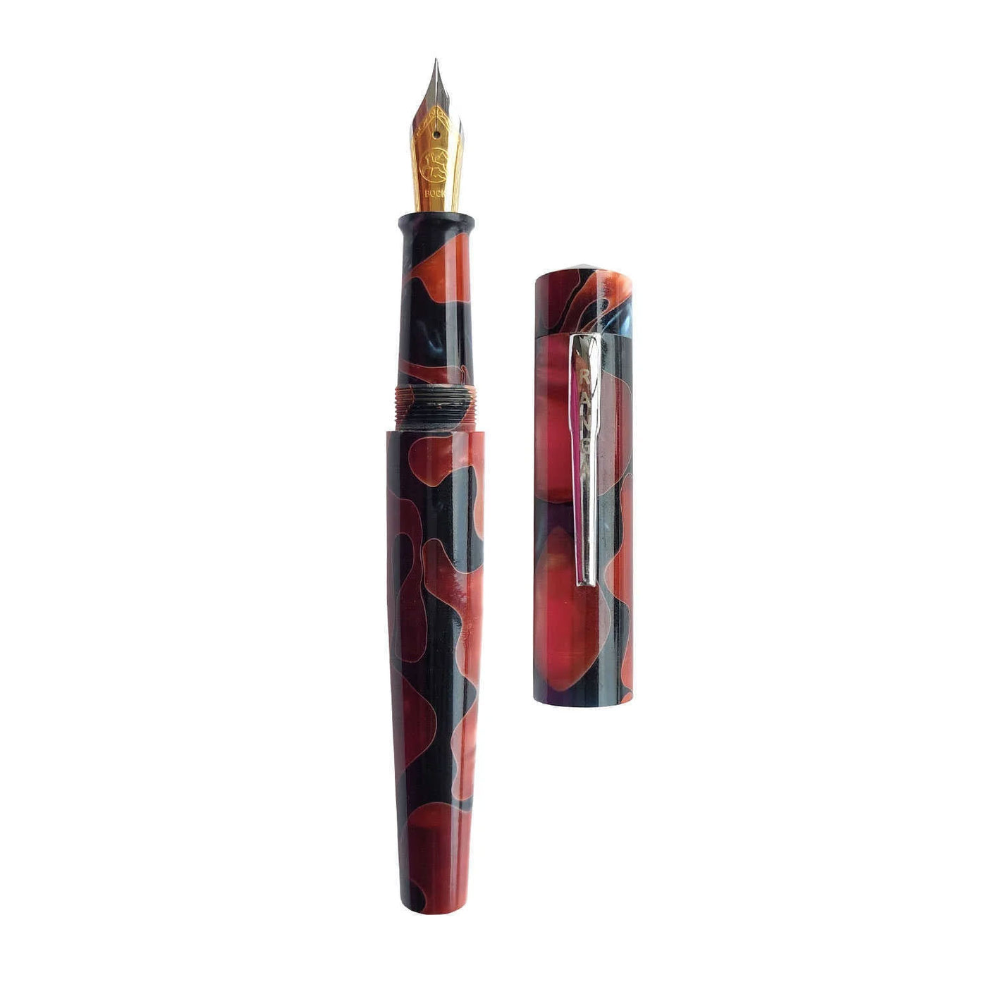 Ranga Model 4 Regular Acrylic Fountain Pen Brown Swril 2