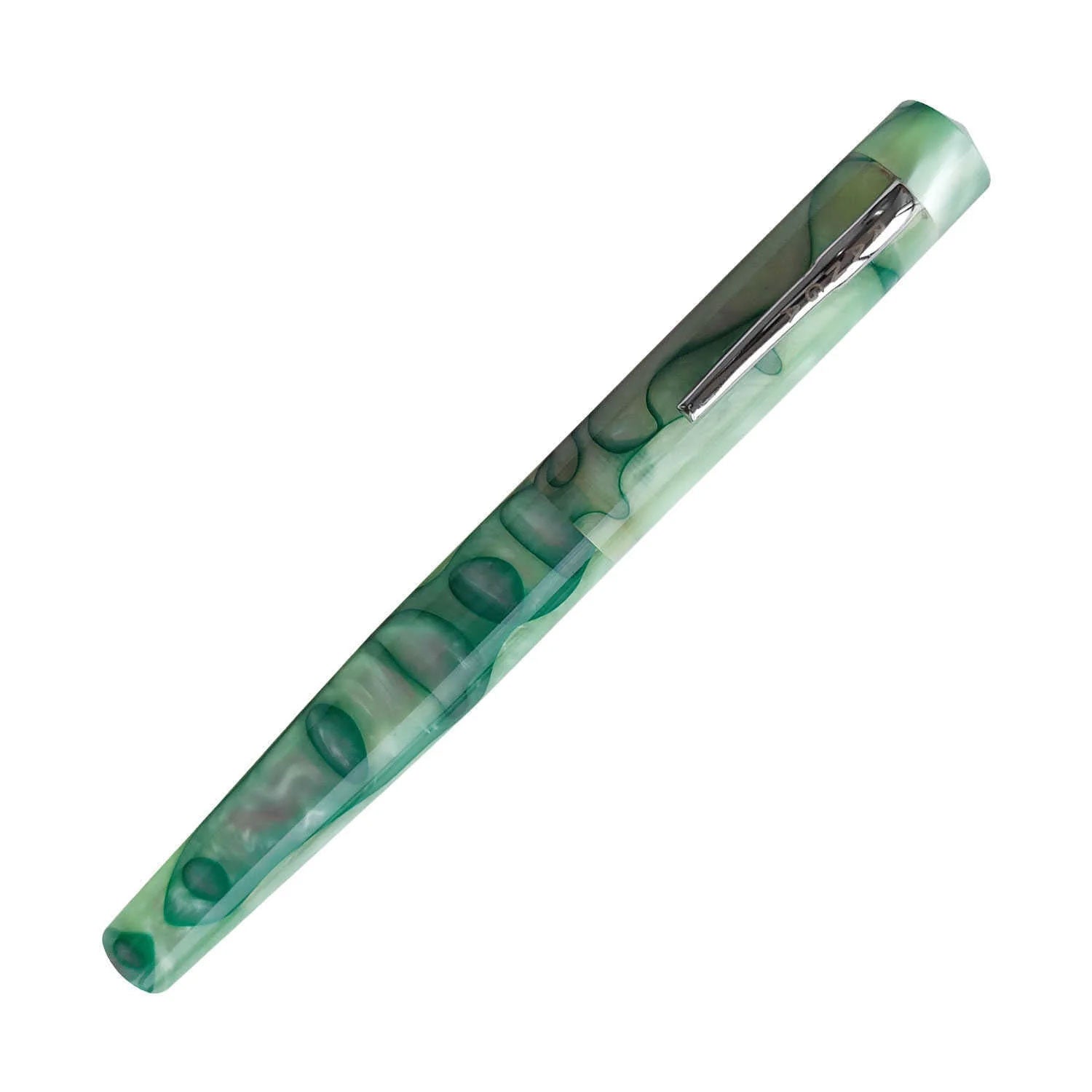 Ranga Model 4 Regular Acrylic Fountain Pen, Pale Green With Green Line ...