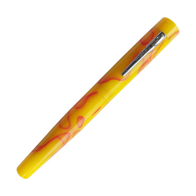 Ranga Model 4 Regular Acrylic Fountain Pen Yellow With Red Line 4