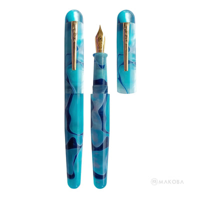 Ranga Pens Model 4C Regular Acrylic Fountain Pen Aqua Blue 5