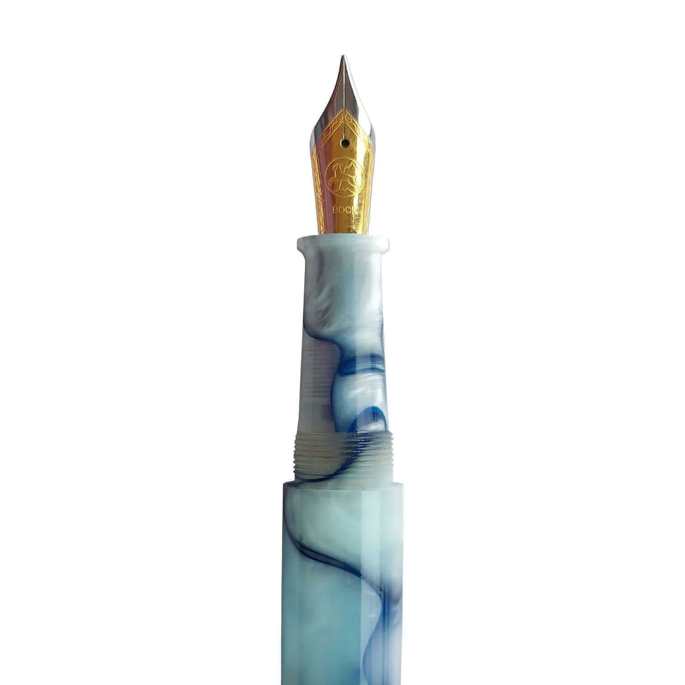 Ranga Pens Model 4C Regular Acrylic Fountain Pen Arctic Blue Swirl 3
