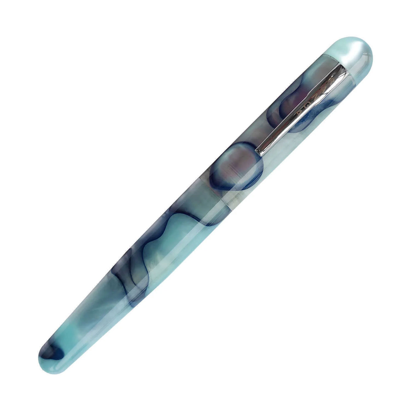 Ranga Pens Model 4C Regular Acrylic Fountain Pen Arctic Blue Swirl 4