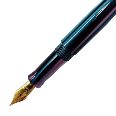 Ranga Peytonstreetpens Premium Acrylic Fountain Pen Blue Pink Stripes Steel Nib 2