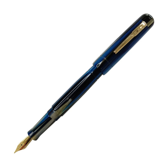 Ranga Peytonstreetpens Premium Acrylic Fountain Pen, Blue Stripes - Steel Nib