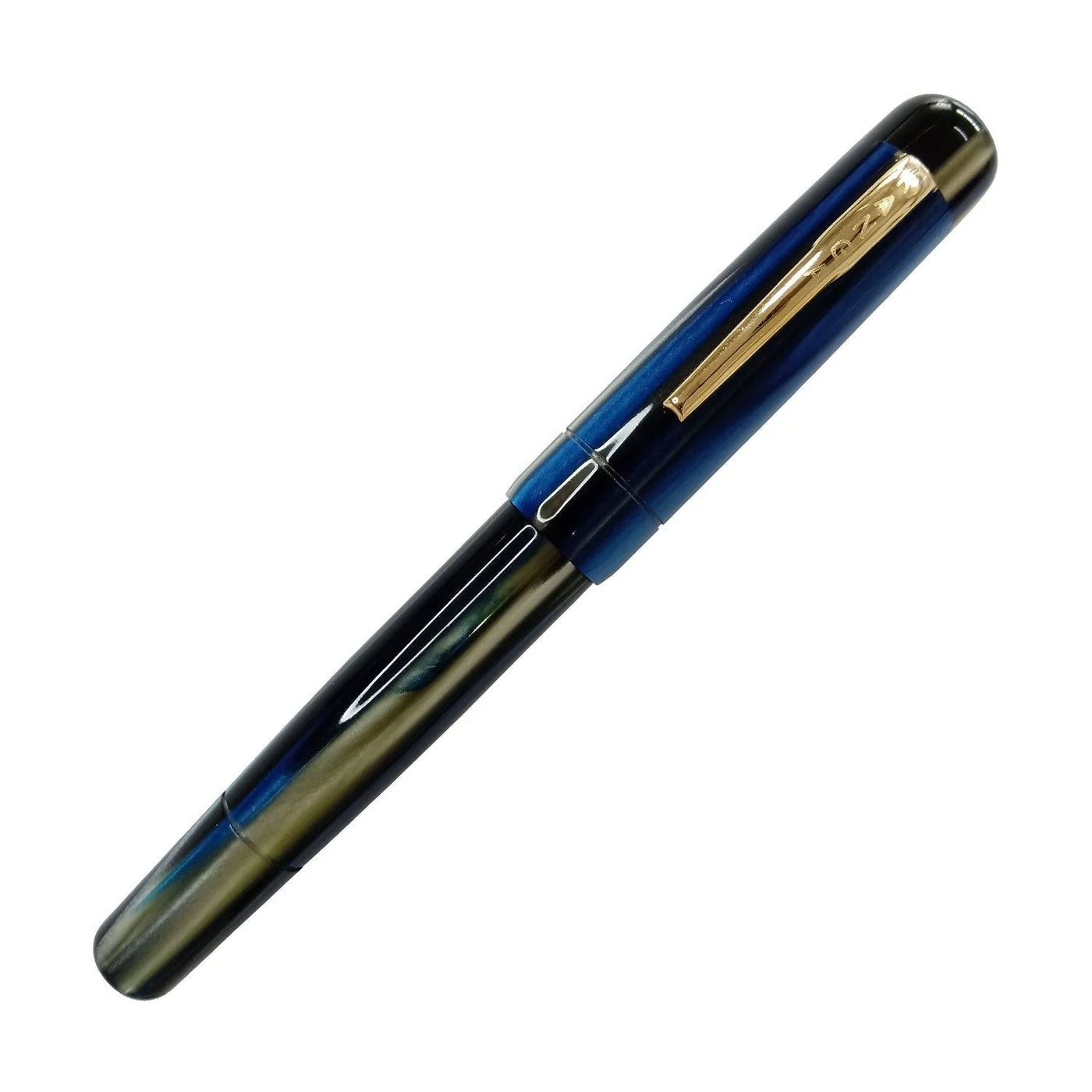 Ranga Peytonstreetpens Premium Acrylic Fountain Pen Blue Stripes Steel Nib Image 4