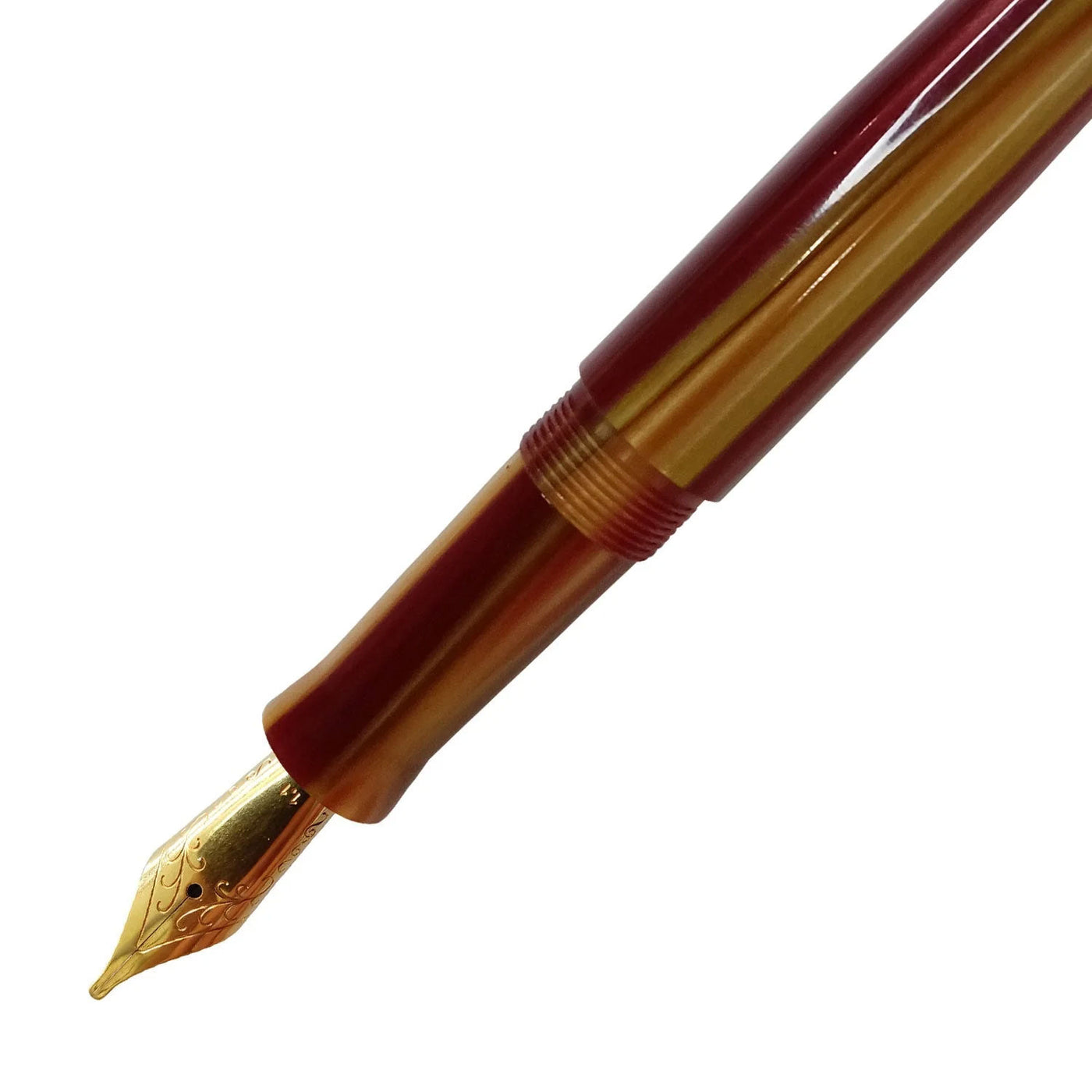 Ranga Peytonstreetpens Premium Acrylic Fountain Pen Golden Stripes Steel Nib 2