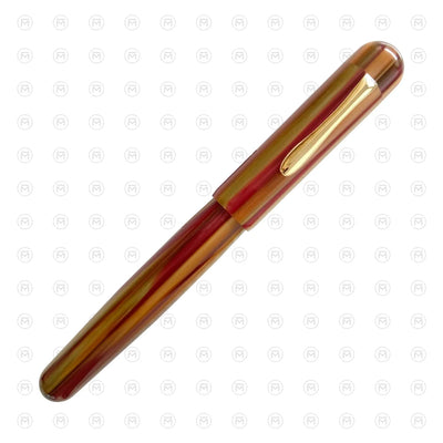 Ranga Splendour Round Premium Ebonite Fountain Pen Golden Strips 5