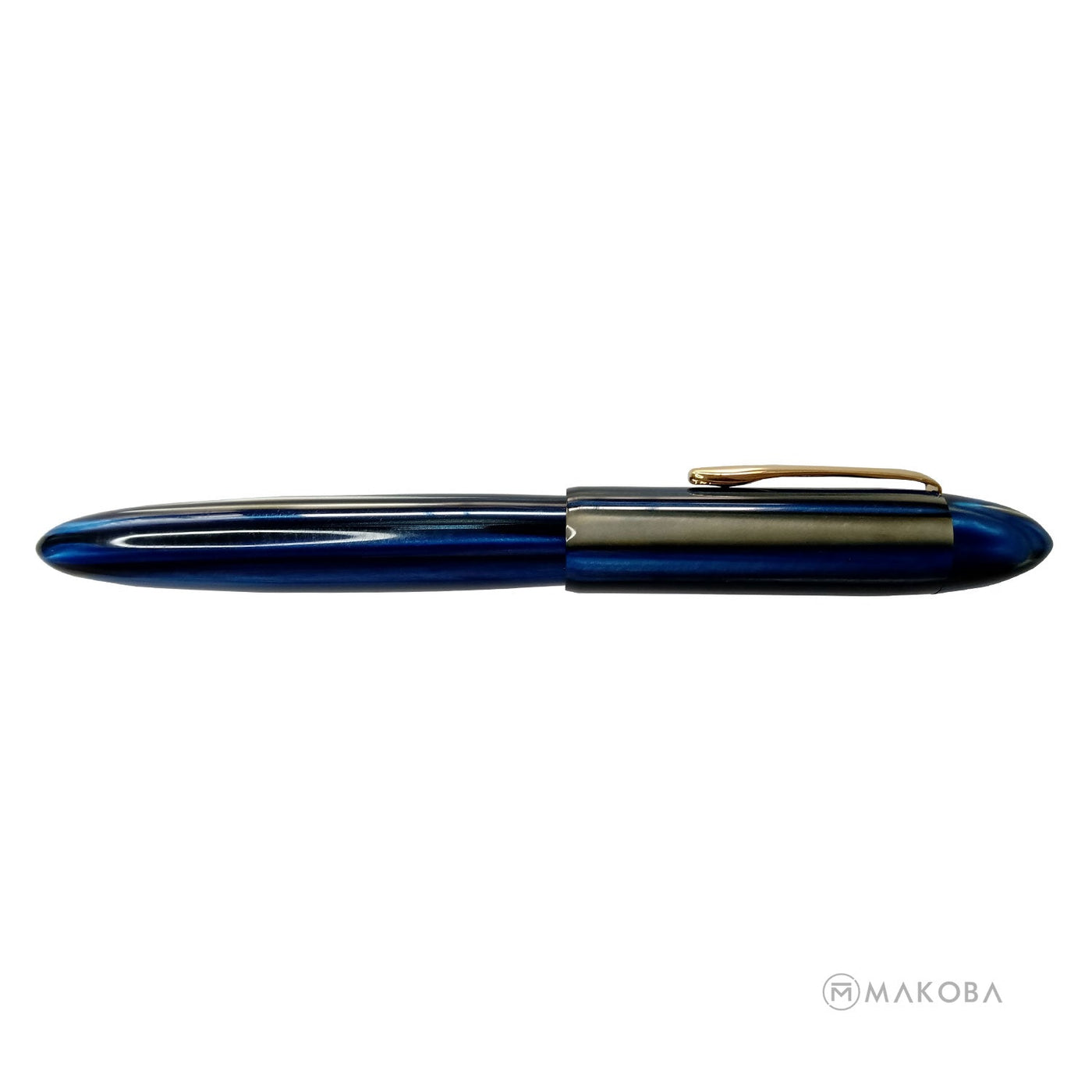 Ranga Splendour Torpedo Premium Acrylic Fountain Pen Blue Stripes Steel Nib 5