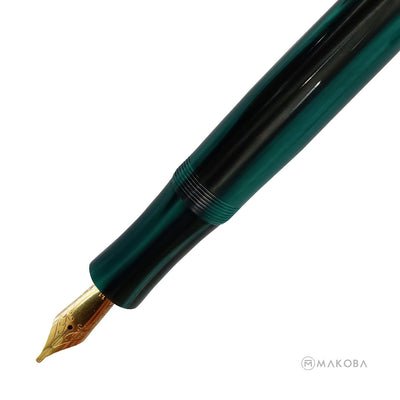 Ranga Splendour Torpedo Premium Acrylic Fountain Pen Green Stripes Steel Nib 2