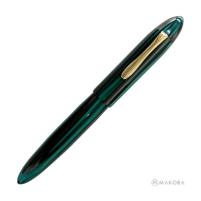 Ranga Splendour Torpedo Premium Acrylic Fountain Pen Green Stripes Steel Nib 4