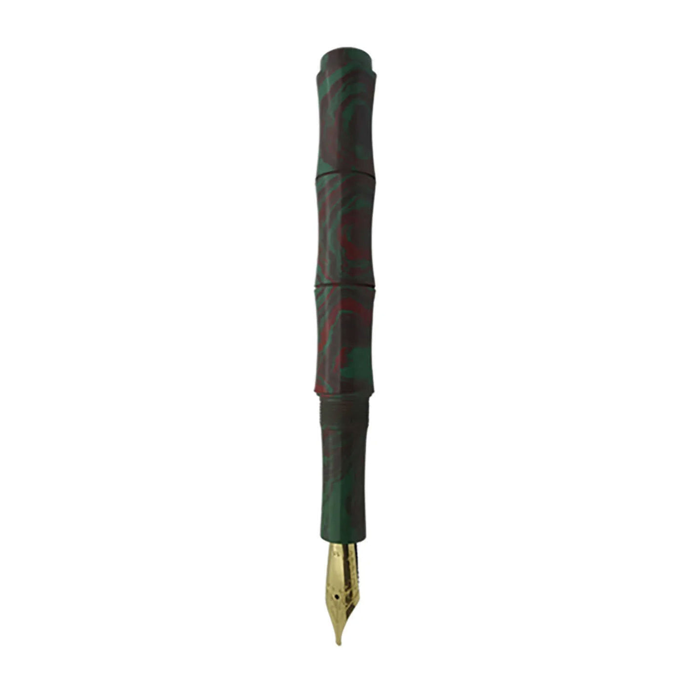 Ranga Thin Bamboo Premium Ebonite Fountain Pen Green Pale Pink Steel Nib 2