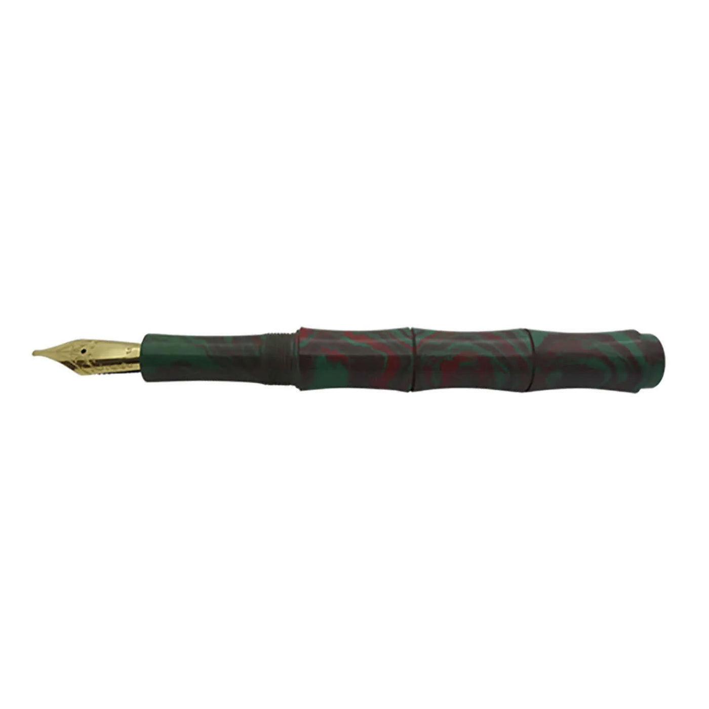 Ranga Thin Bamboo Premium Ebonite Fountain Pen Green Pale Pink Steel Nib 3