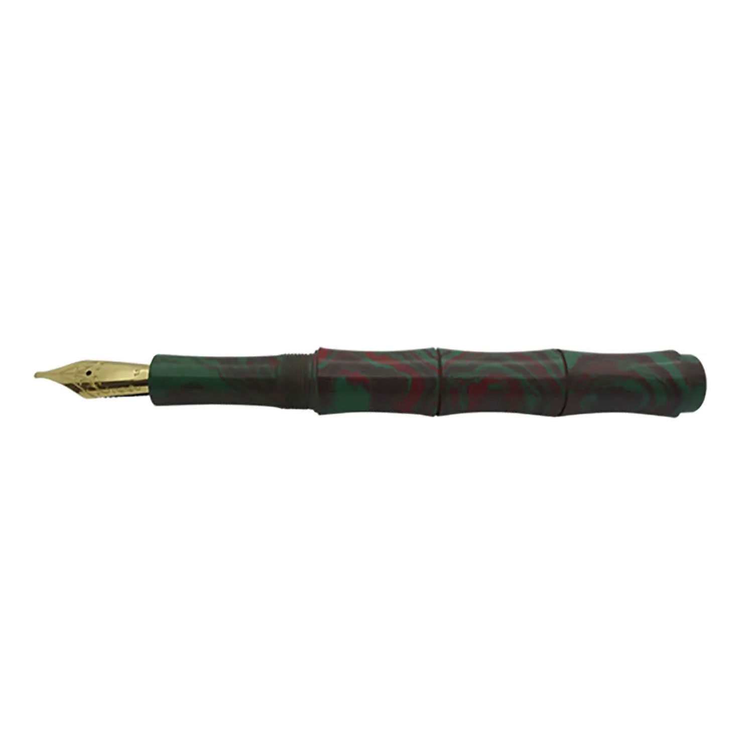 Ranga Thin Bamboo Premium Ebonite Fountain Pen, Green Pale Pink - Stee ...