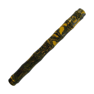 Ranga Thin Bamboo Premium Ebonite Fountain Pen Green Yellow Steel Nib 5