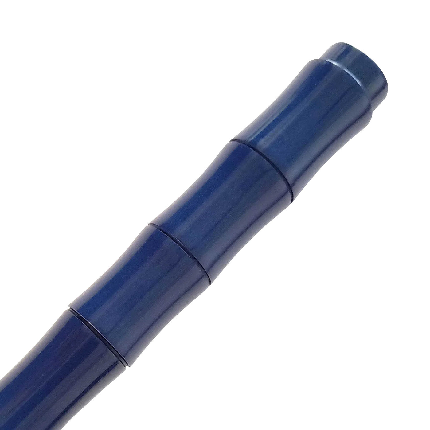 Ranga Thin Bamboo Premium Ebonite Fountain Pen Solid Blue Steel Nib 3